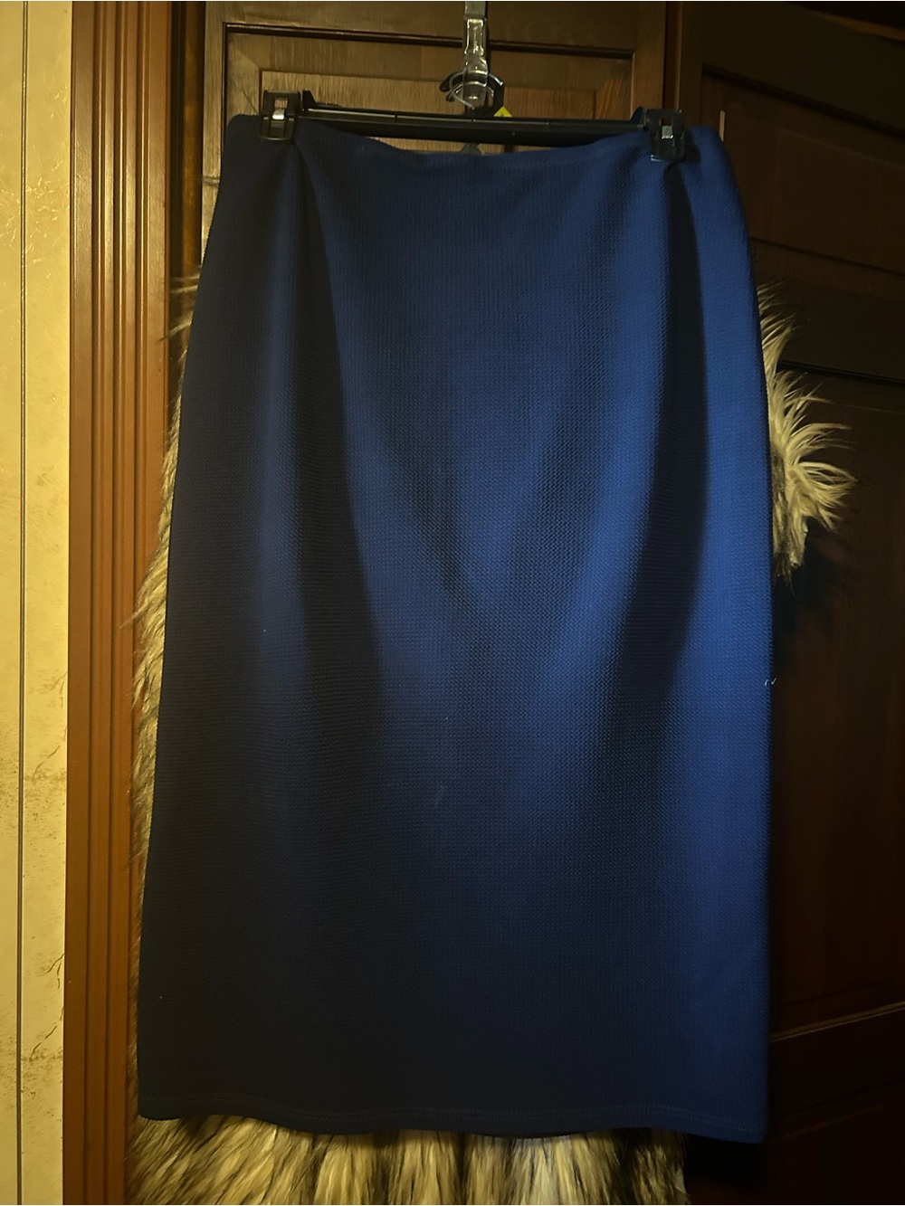 Classic Women's Navy Blue Pencil Skirt